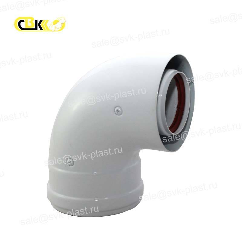 Swivel elbow for coaxial chimney 60/100