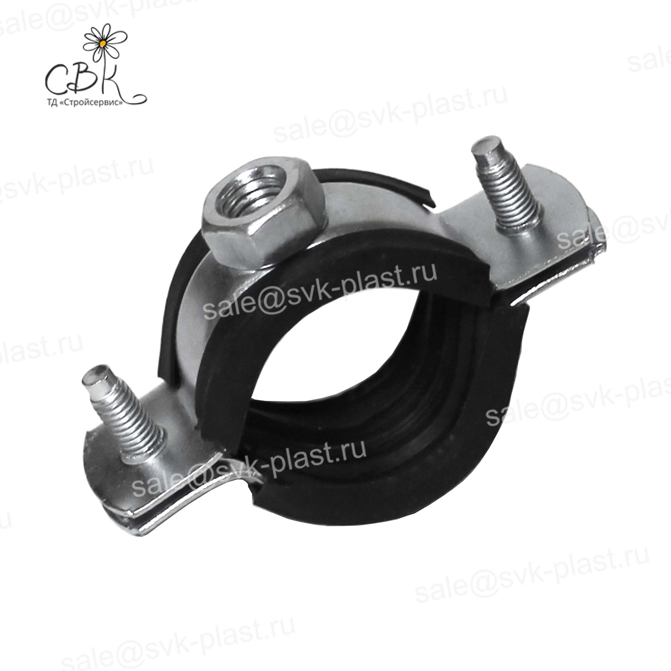 Хомут металлический для труб в комплекте     11-15 (1/4")  (М8)